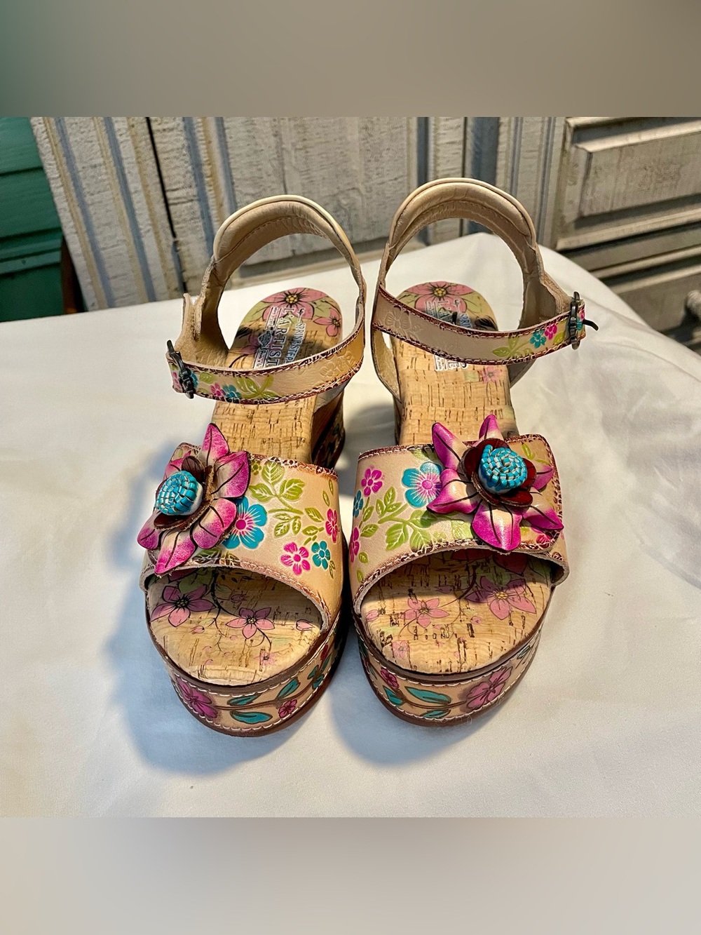 L'Artiste Spring Step CoastalViewer Sandals - Wmns Sz 40 - Multicolored Leather